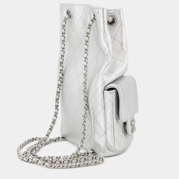 Pre Owned Chanel Matelasse Coco Mark Leather Backpack