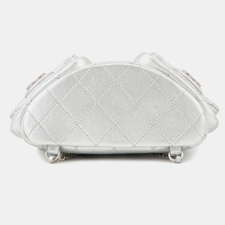 Pre Owned Chanel Matelasse Coco Mark Leather Backpack