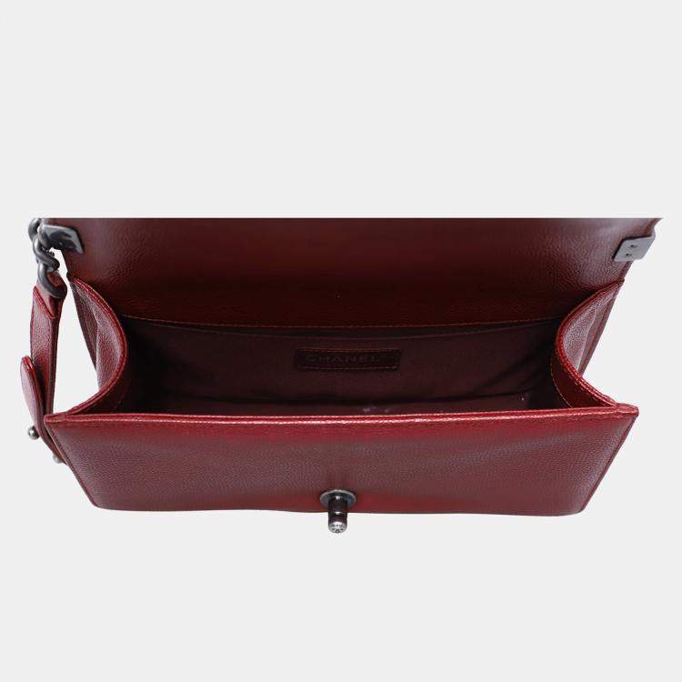 Pre Owned Chanel Caviar Old Medium Boy Bag