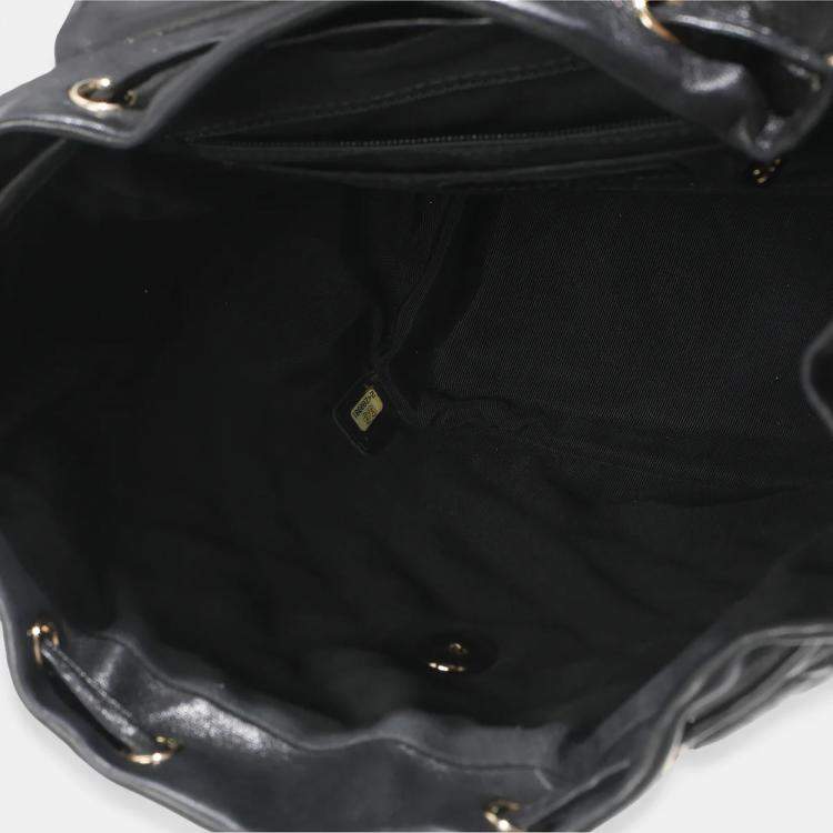 Pre Owned Chanel Black Lambskin Quilted Small Urban Spirit Backpack