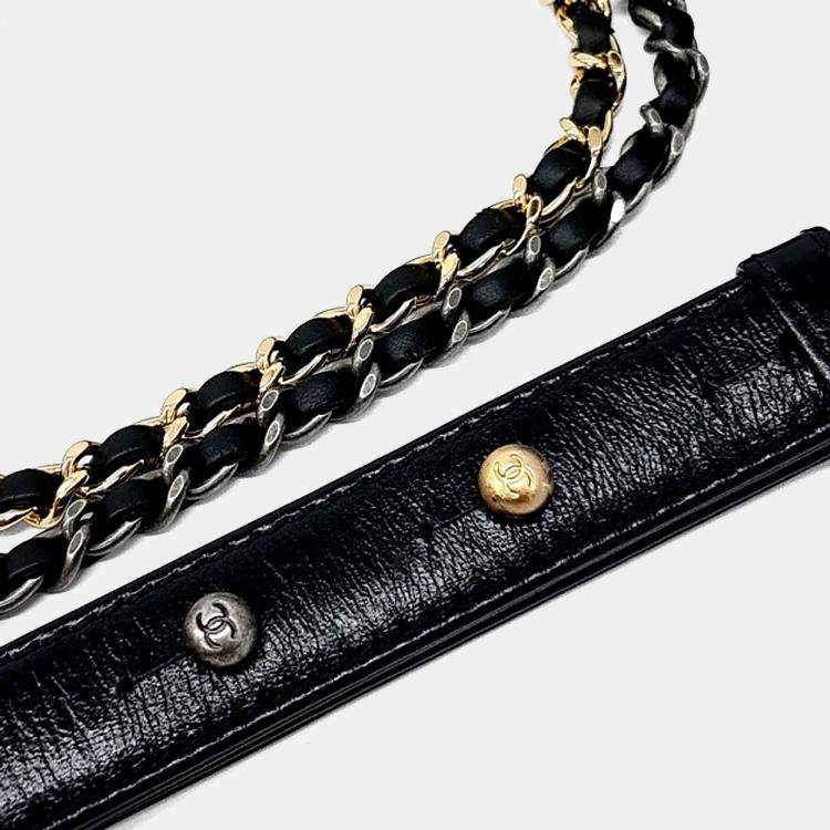 Pre Owned Chanel Black Leather Gabrielle Hobo Bag Large