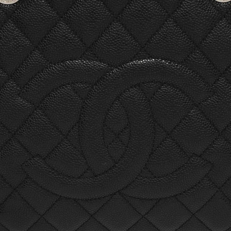 Pre Owned Chanel GST Black Caviar Leather Shopper Tote