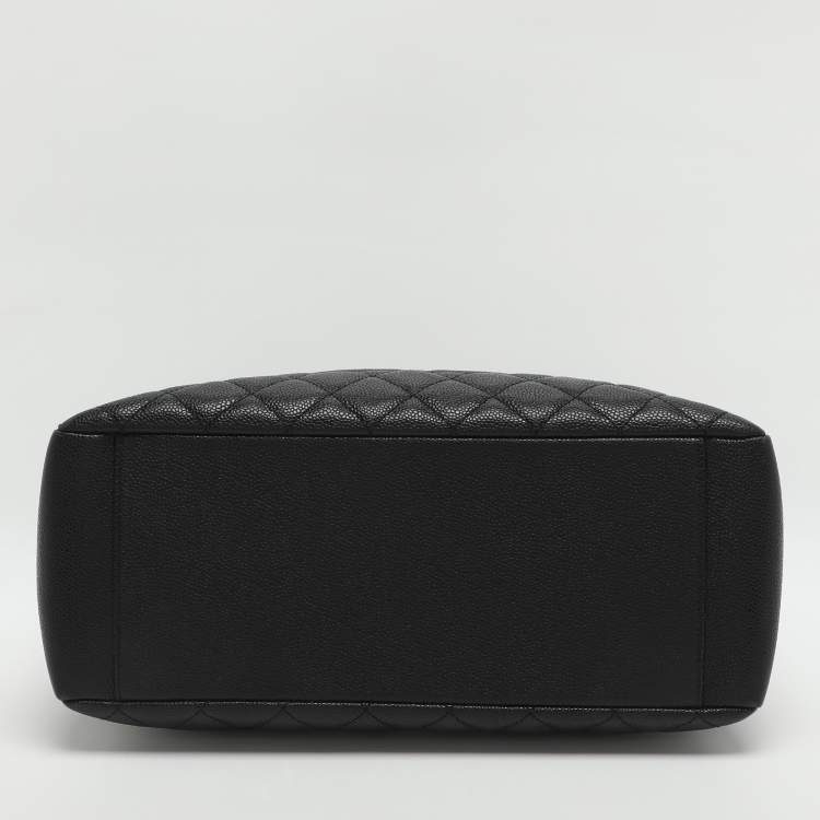 Pre Owned Chanel GST Black Caviar Leather Shopper Tote