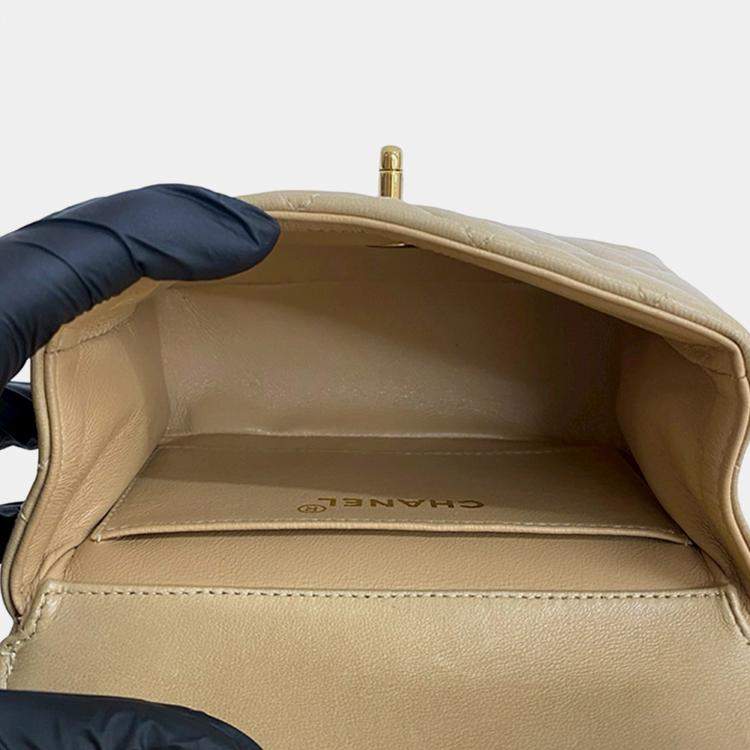 مملوكة مسبقًا Chanel Brown Lambskin Parent Child Kelly Set Top Handle Bag