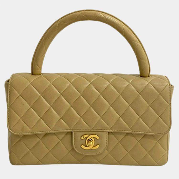 مملوكة مسبقًا Chanel Brown Lambskin Parent Child Kelly Set Top Handle Bag