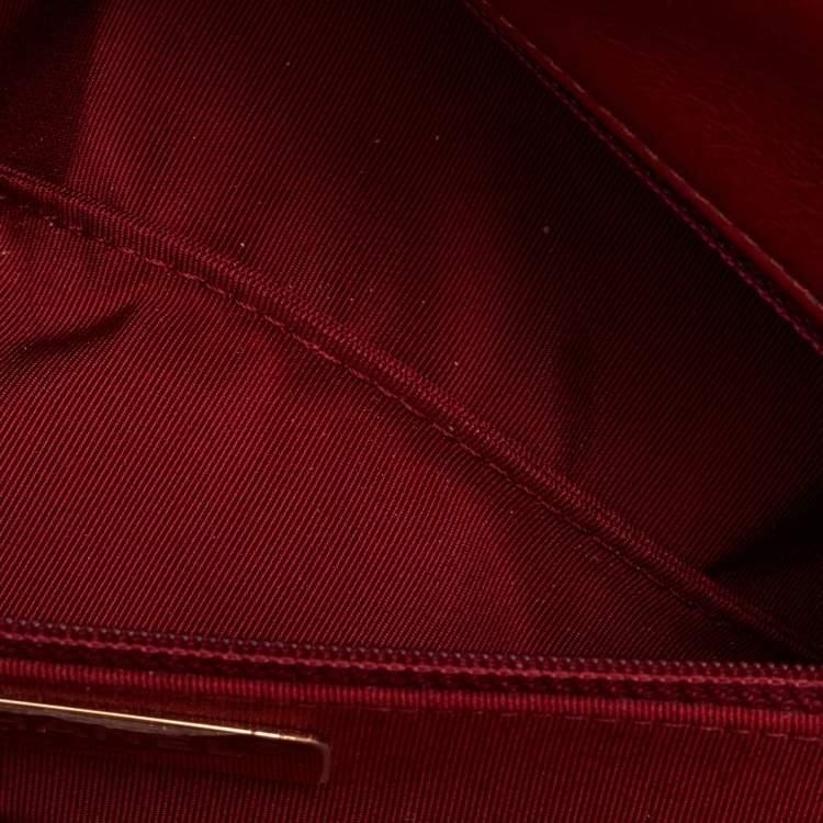 Pre Owned Chanel 19 Large Red Quilted Leather Flap Bag