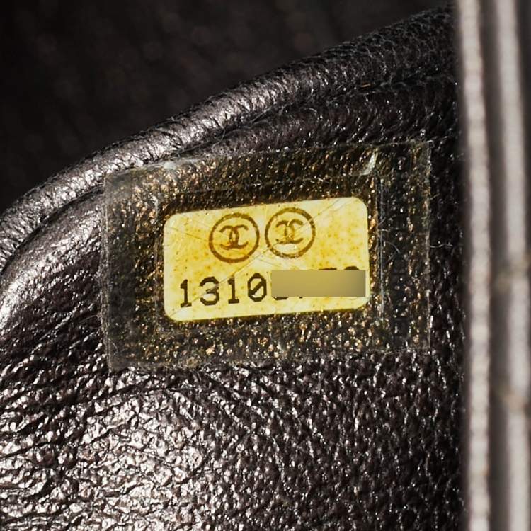 Pre Owned Chanel Classic Single Maxi Metallic Quilted Leather Flap Bag