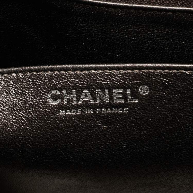 Pre Owned Chanel Classic Single Maxi Metallic Quilted Leather Flap Bag