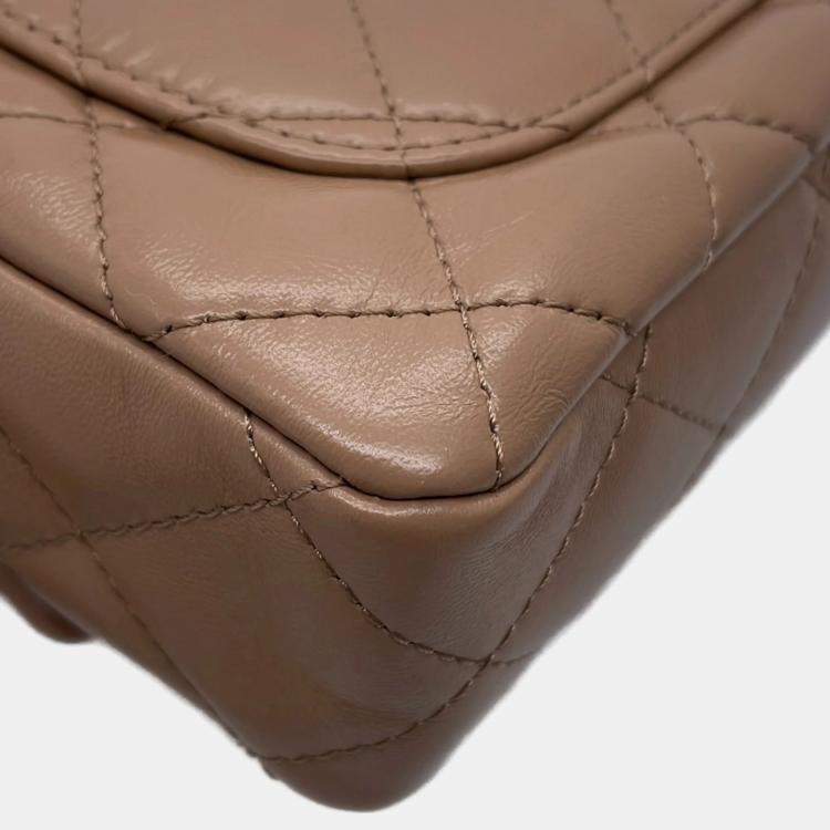 Pre Owned Chanel Matelasse Coco Mark Small Handbag In Shiny Lambskin