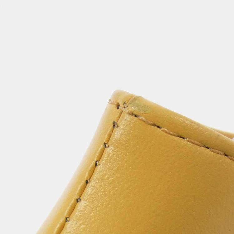 Pre Owned Chanel 31 Line Yellow Leather Handbag