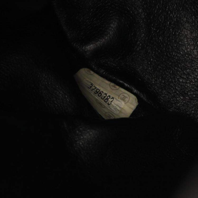 Pre Owned Chanel Matelasse Backpack Bag In Lambskin Leather Black