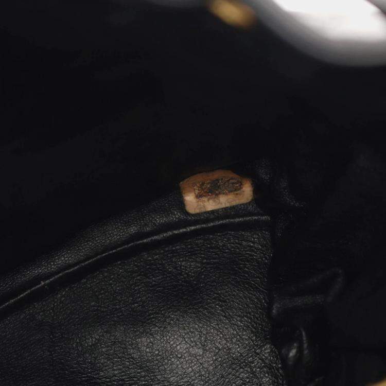 Pre Owned Chanel Matelasse Backpack Lambskin Sheepskin Black