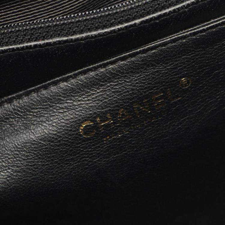 Pre Owned Chanel Matelasse Handbag In Caviar Grained Calfskin Black