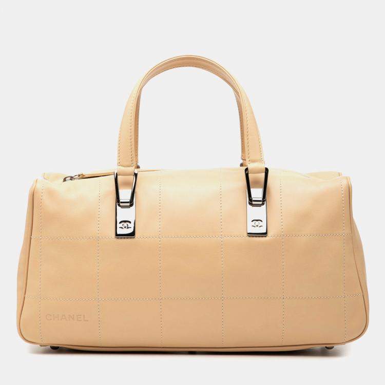 مملوكة مسبقًا Chanel Brown CC Square Quilted Lambskin Handbag