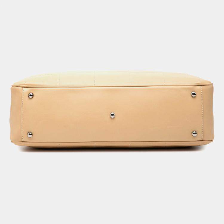 مملوكة مسبقًا Chanel Brown CC Square Quilted Lambskin Handbag