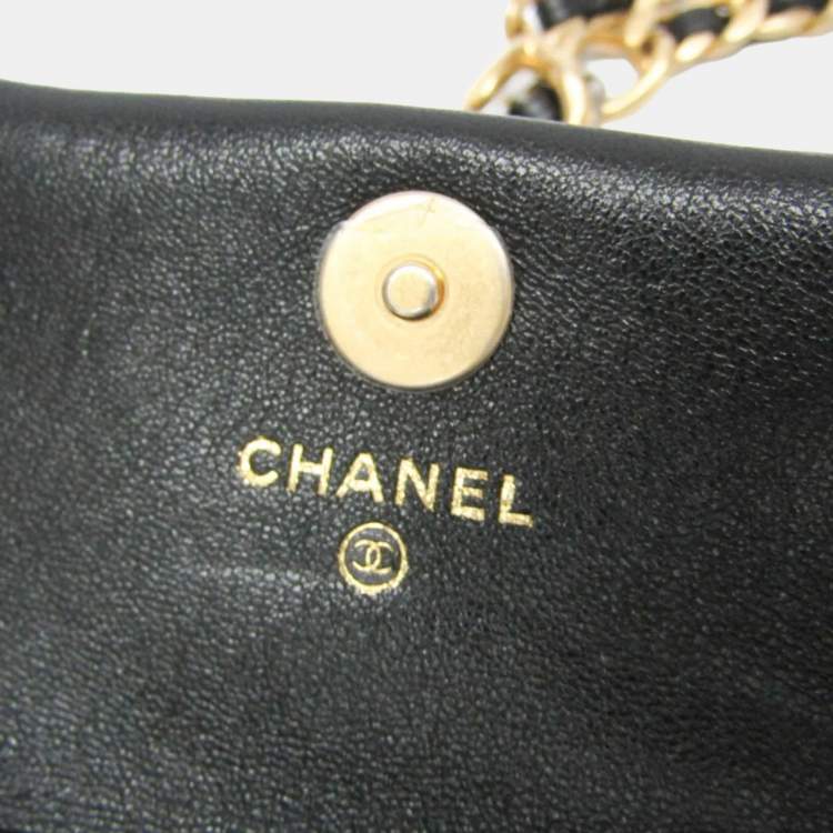 مملوكة مسبقًا Chanel Chanel 19 Chain Belt Bag Leather Fanny Pack Black
