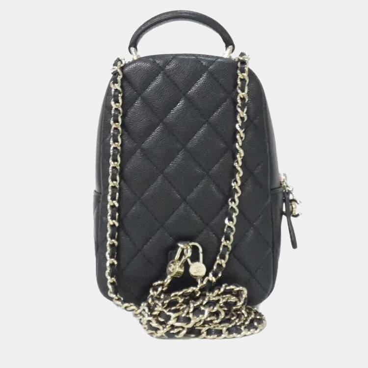 مملوكة مسبقًا Chanel Timeless Classic Line Black Calf Leather Backpack