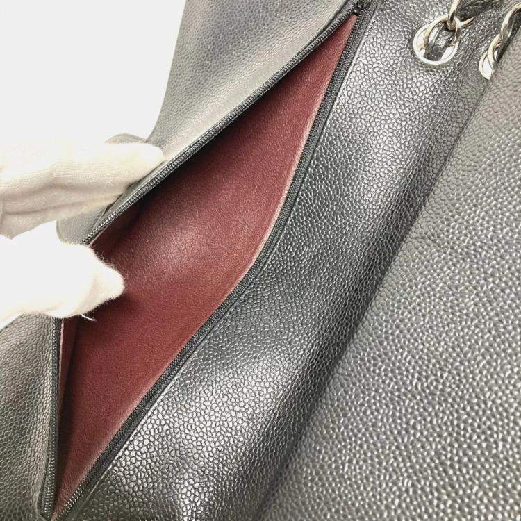 Pre Owned Chanel Double Flap Cc Coco Mark Matelasse Quilted 30 Bag With Chain Crossbody Chain Bag Shoulder Caviar Skin Black