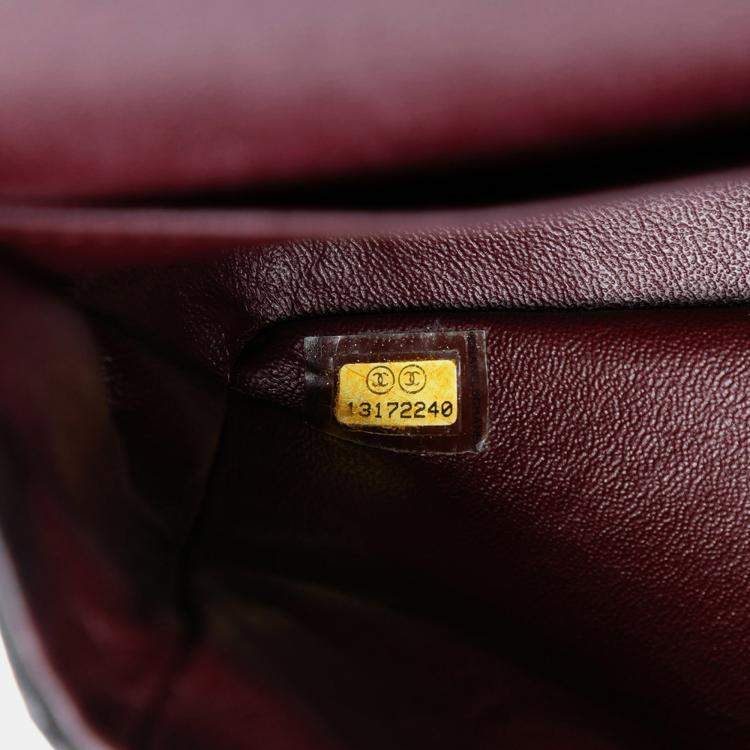 Pre Owned Chanel Black Medium Classic Lambskin Double Flap