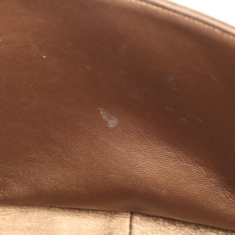 Pre Owned Chanel Reissue 226 Bronze Quilted Caviar Leather Flap Bag