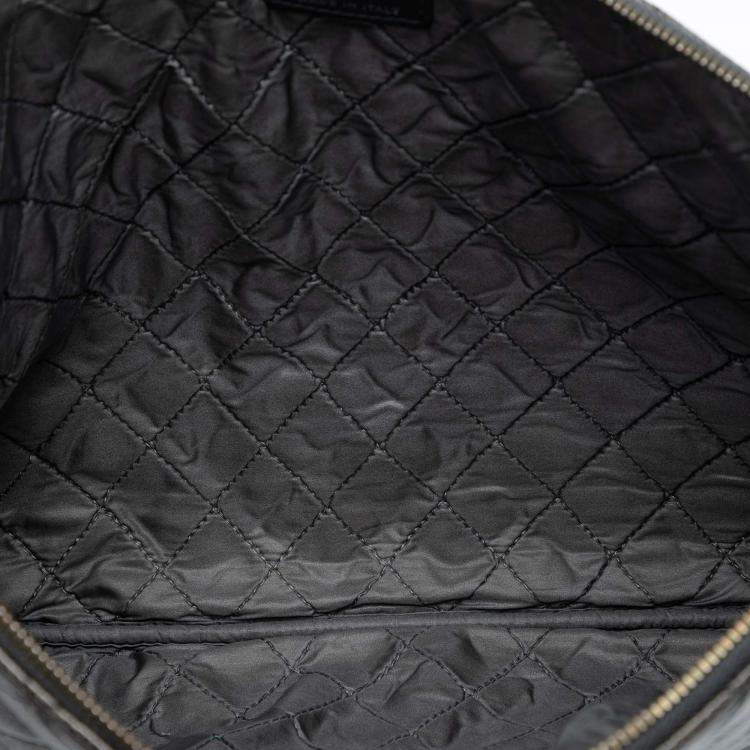 Pre Owned Chanel Large Crinkled Patent O Case Clutch