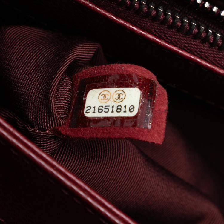 Pre Owned Chanel Red Large CC Quilted Caviar City Shopping Tote