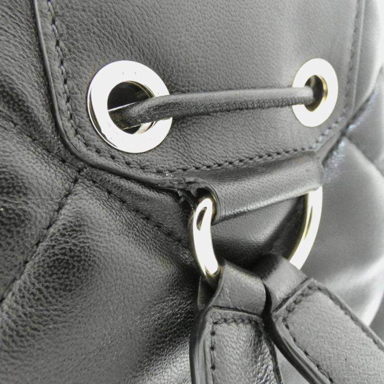 Pre Owned Chanel Black Leather Backpack