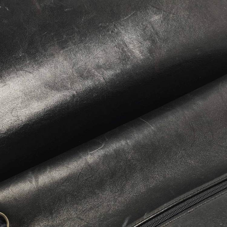 مملوكة مسبقًا Chanel Classic Double Flap Jumbo Black Quilted Leather Bag