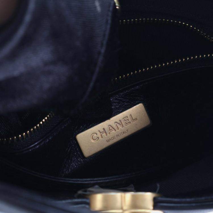 Pre Owned Chanel Mini Black Suede 31 Shopping Bag GHW