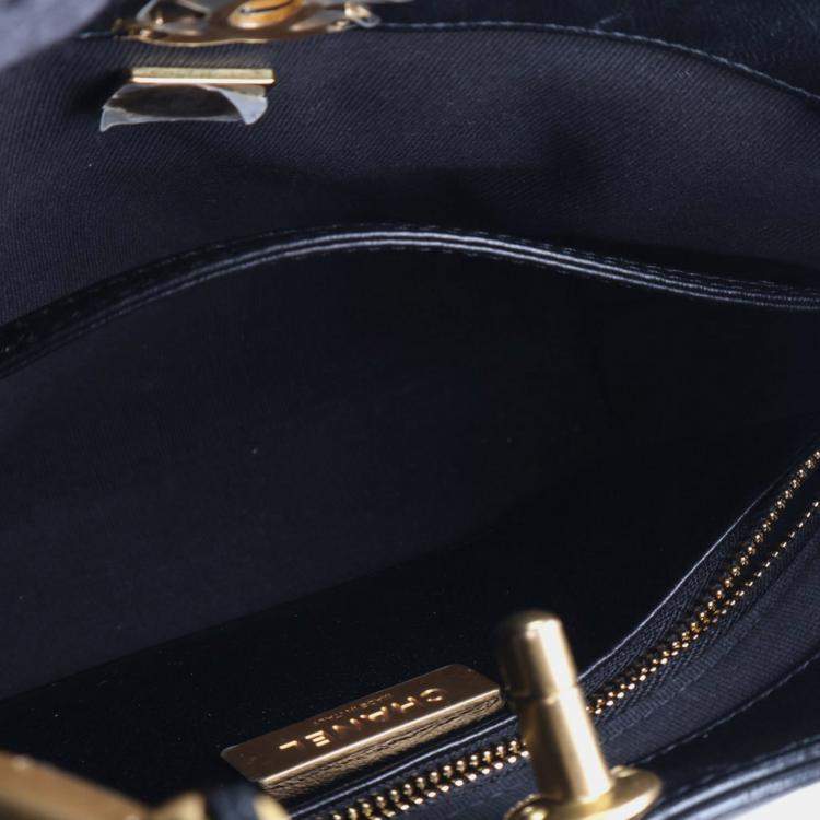 Pre Owned Chanel Mini Black Suede 31 Shopping Bag GHW