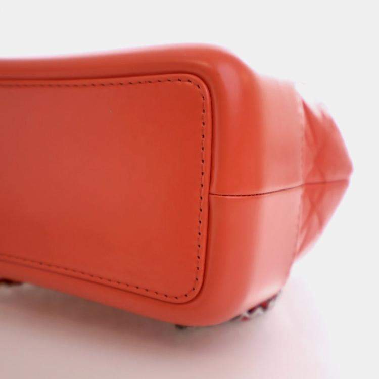 Pre Owned Chanel Crumpled Red Calfskin Gabrielle Backpack