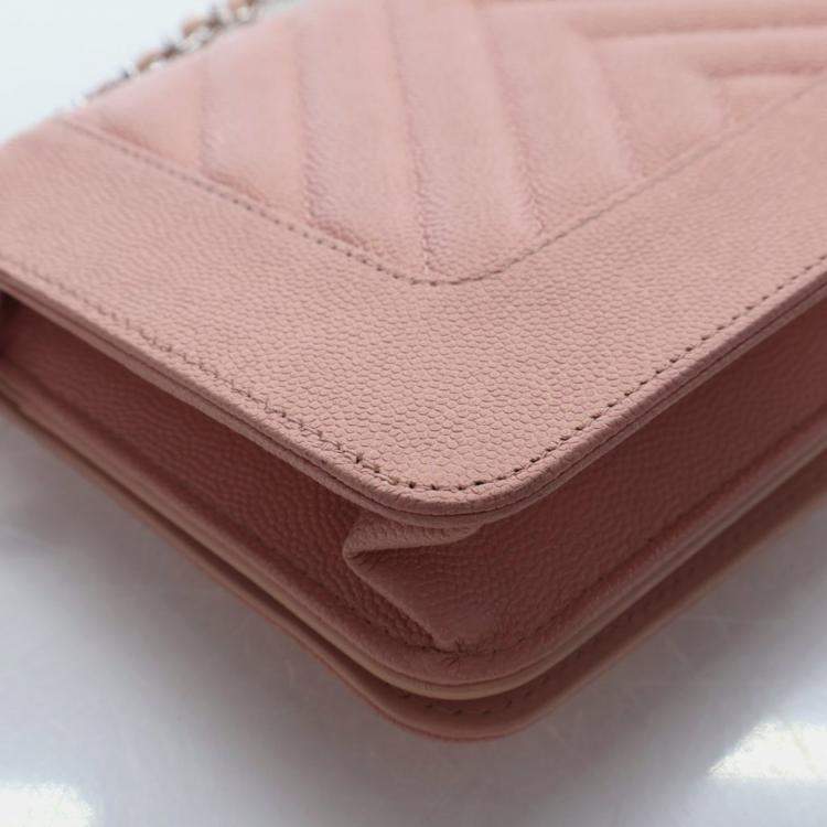 Pre Owned Chanel Caviar Mademoiselle Wallet On Chain (WOC)