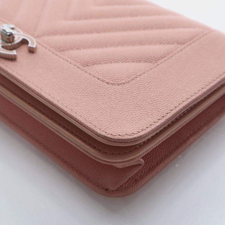 Pre Owned Chanel Caviar Mademoiselle Wallet On Chain (WOC)