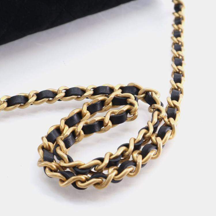Pre Owned Chanel Small Velvet East West Clutch On Chain