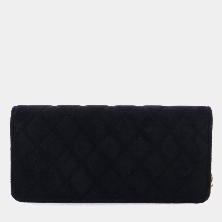 Pre Owned Chanel Small Velvet East West Clutch On Chain
