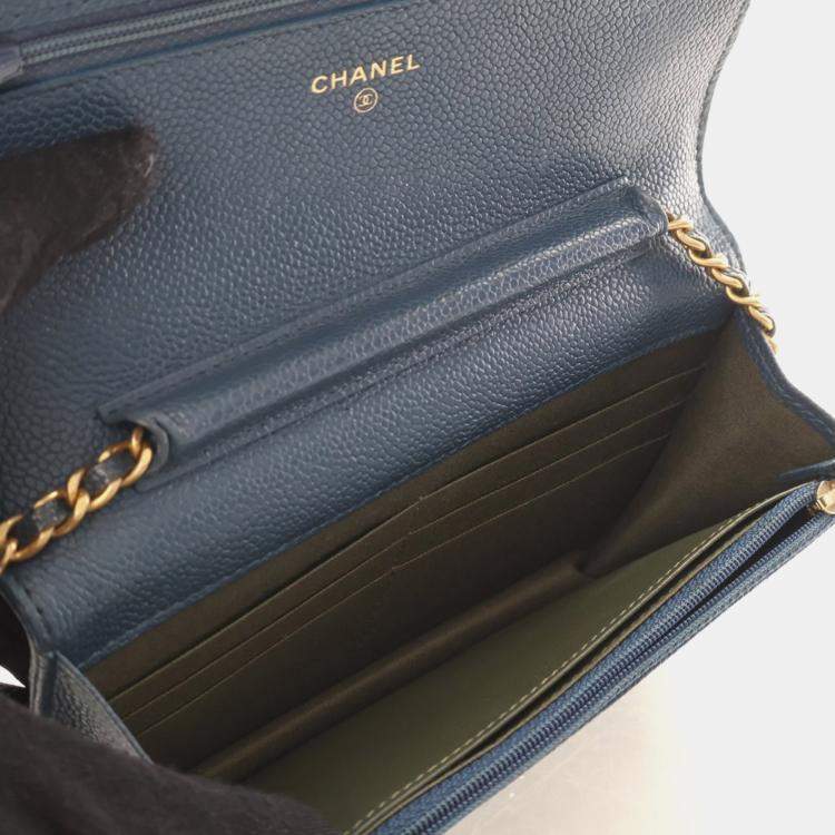 Pre Owned Chanel Caviar Boy Wallet On Chain (WOC)