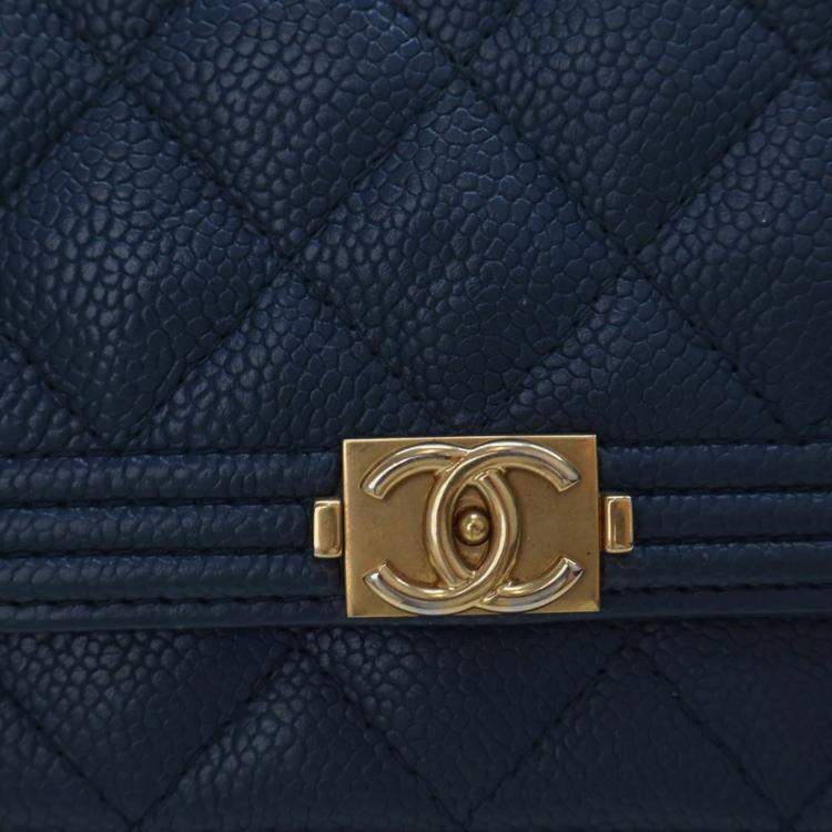 Pre Owned Chanel Caviar Boy Wallet On Chain (WOC)