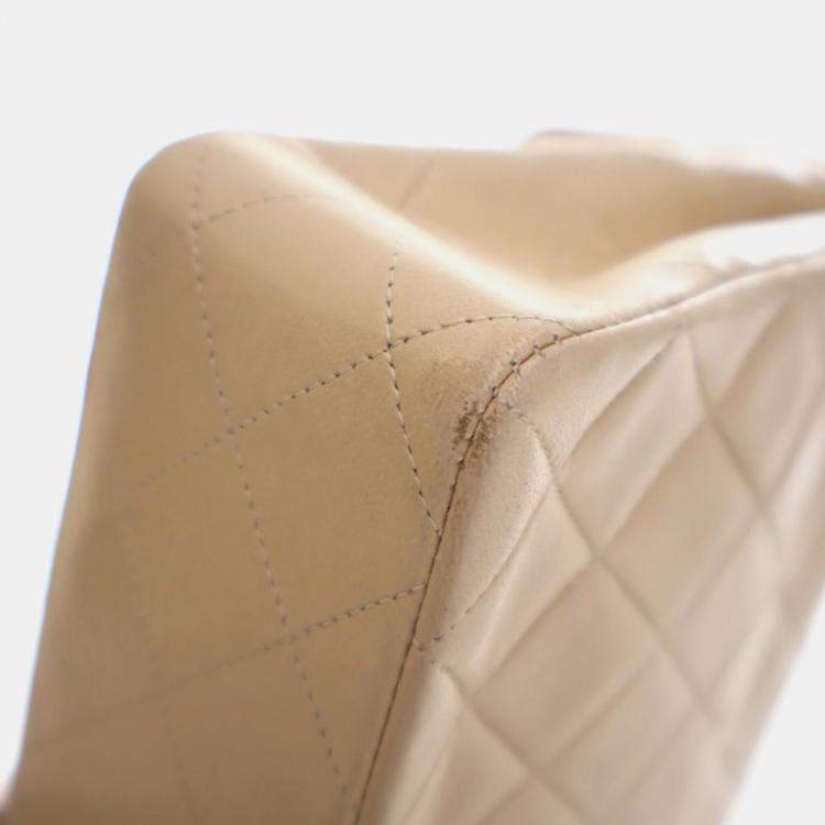 Pre Owned Chanel Vintage Small Lambskin Square Classic Flap Bag