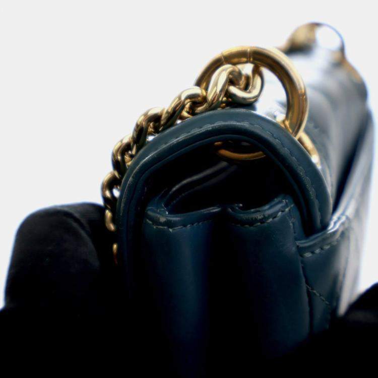 Pre Owned Chanel Mini Lambskin Curved Shoulder Bag