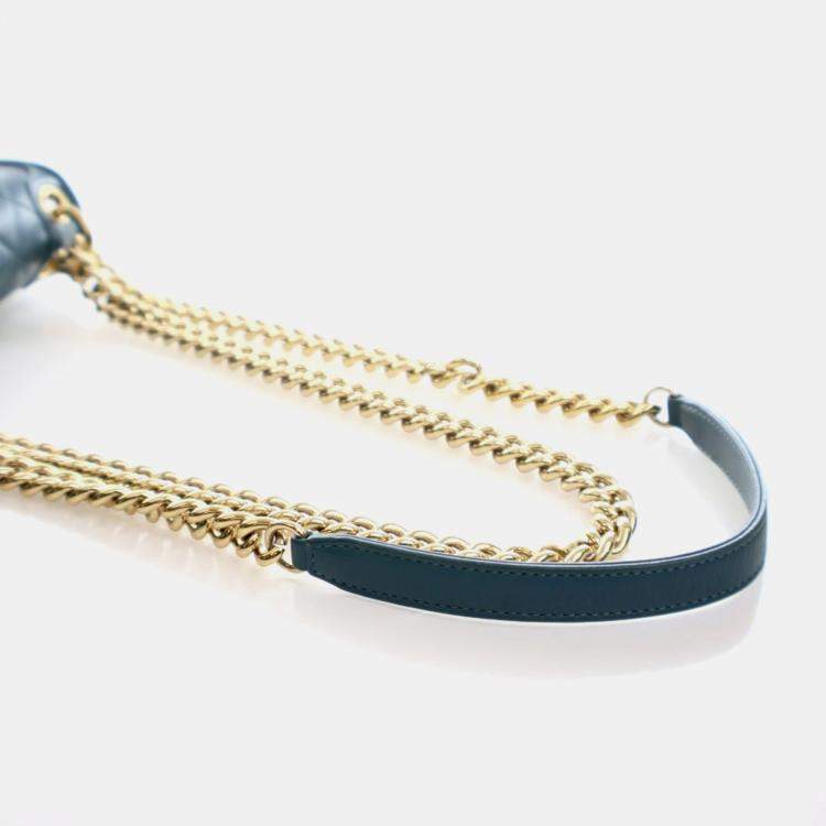 Pre Owned Chanel Mini Lambskin Curved Shoulder Bag