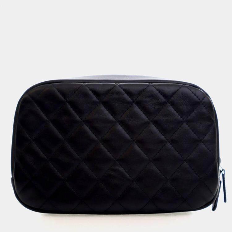 Pre Owned Chanel Lambskin Cosmetic Case
