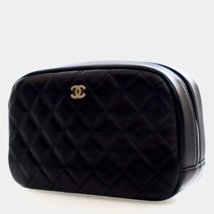 Pre Owned Chanel Lambskin Cosmetic Case