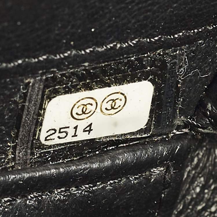 Pre Owned Chanel Filigree Vanity Large Quilted Caviar Leather Bag