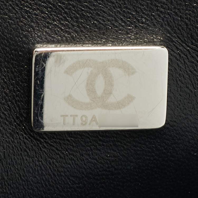 Pre Owned Chanel Classic Single Flap Medium Black/Grey Sequins Shoulder Bag