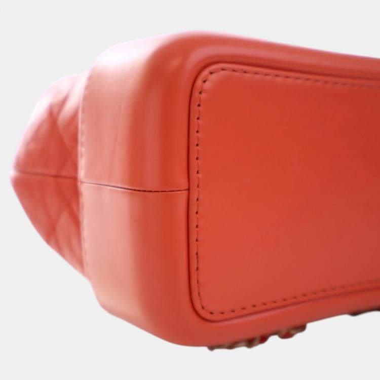 Pre Owned Chanel Red Small Aged Calfskin Gabrielle Backpack