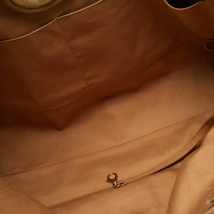 Pre Owned Chanel Deauville Extra Large Tan/Natural Raffia Shopper Tote