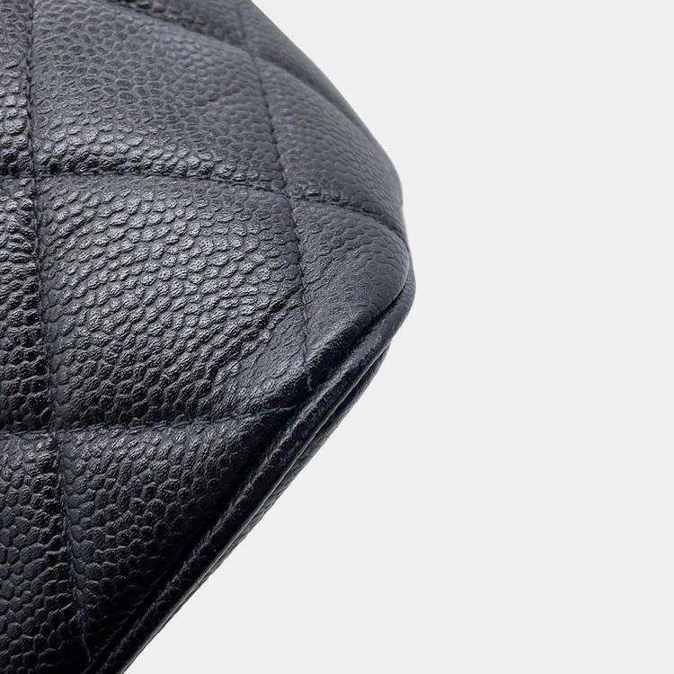 Pre Owned Chanel Medallion Tote Black Caviar Leather