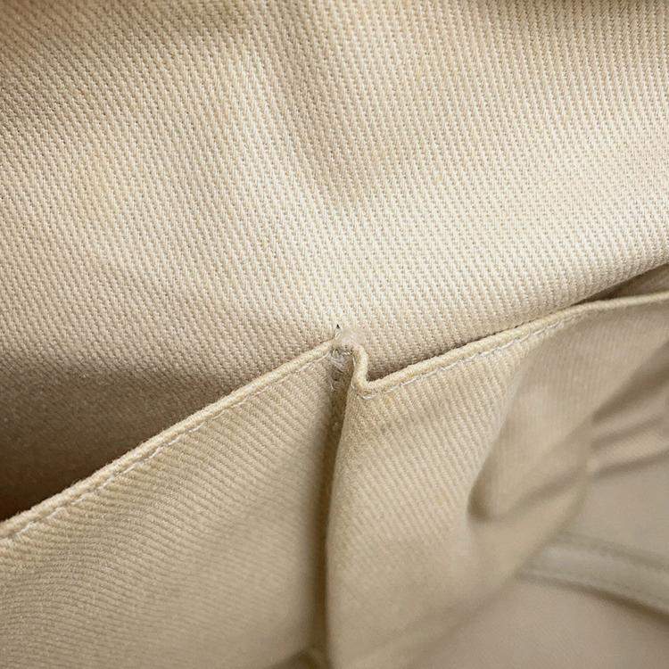 Pre Owned Chanel Matelasse Chaintote Bag Ivory Caviar Leather