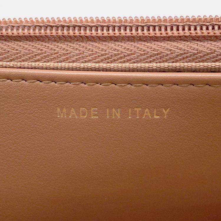 Pre Owned Chanel Classic Chain Wallet Brown Caviar Leather