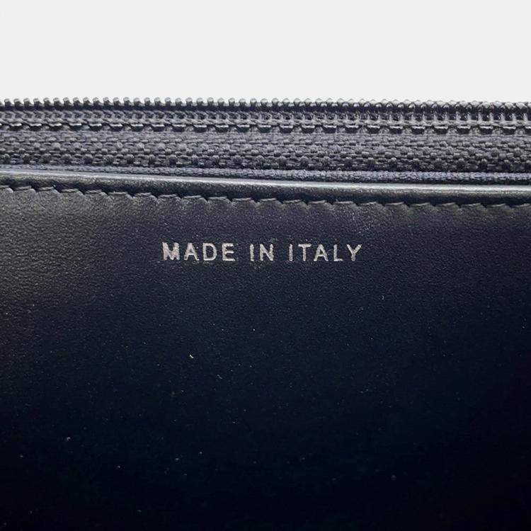 Pre Owned Chanel Matelasse Chain Wallet Black Caviar Leather